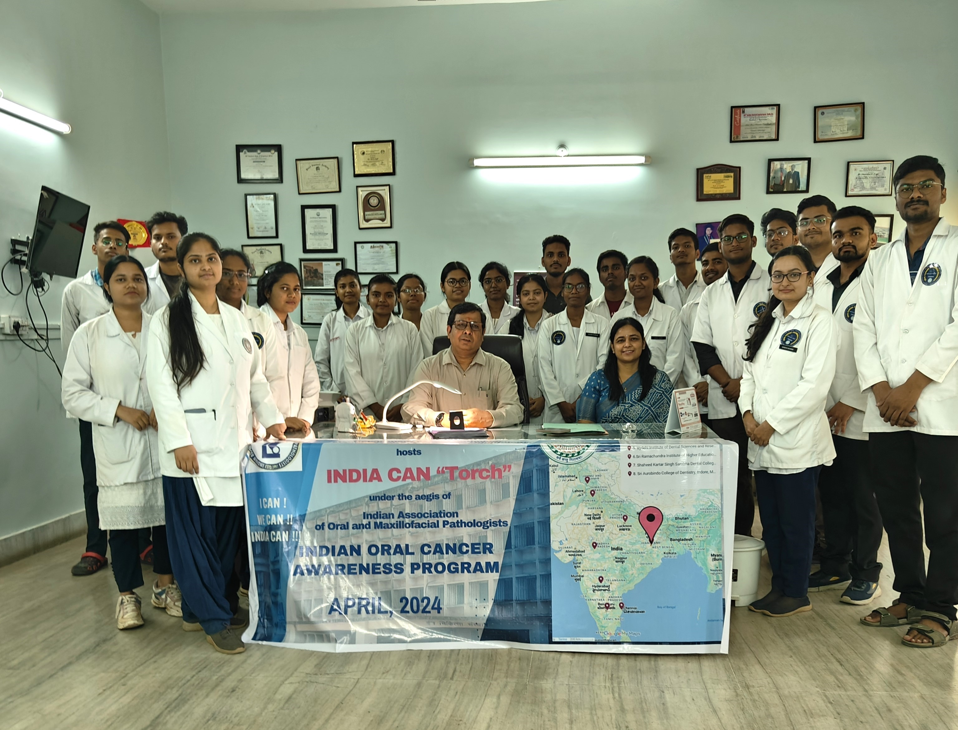Topic :  INDIA CAN TORCH Oral Cancer Awareness initiative under the aegis of IAOMP, Month of April 2024