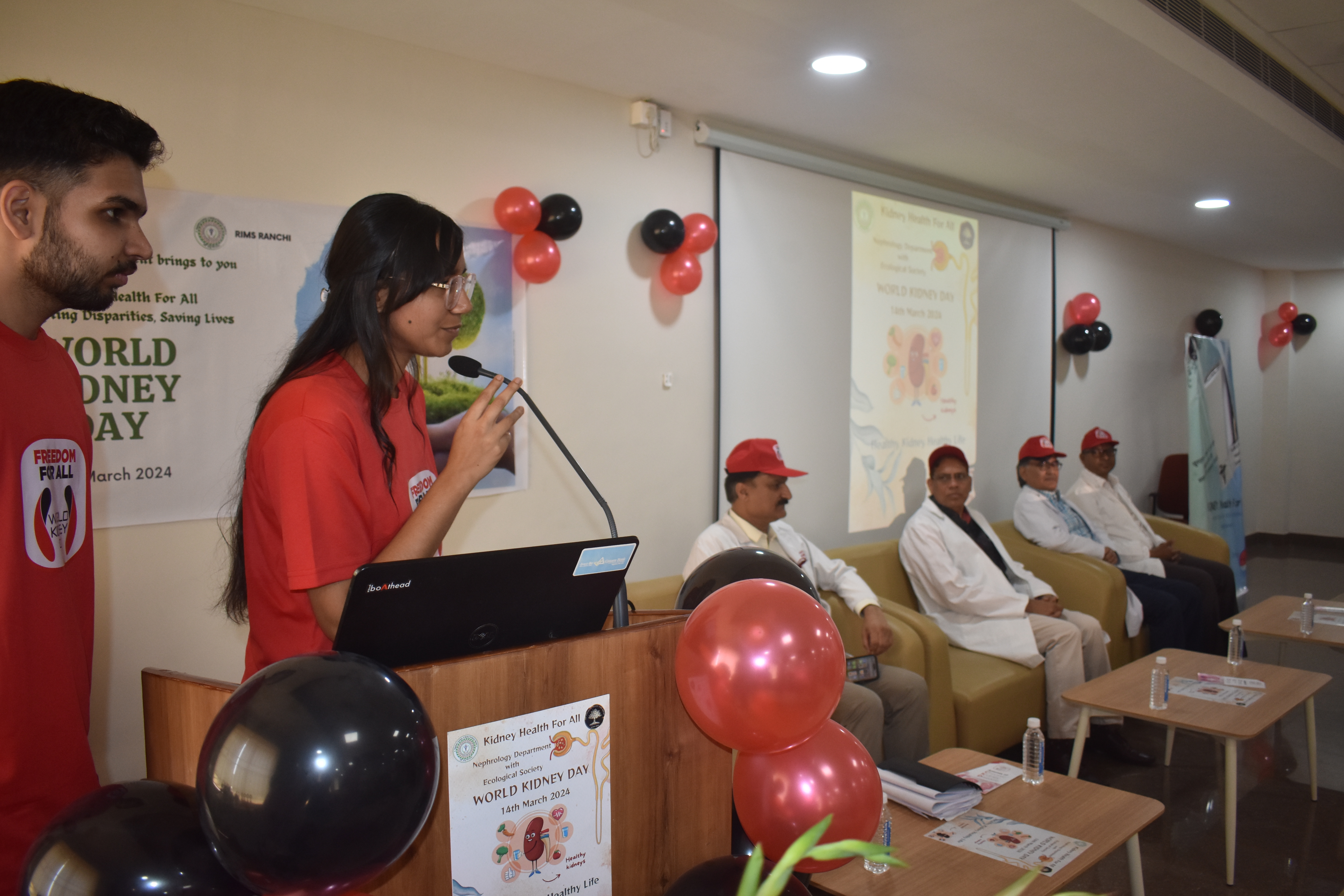 Celebration of World Kidney Day in RIMS Ranchi organized by Department of Nephrology in association with the Ecological Society, RIMS || Dated: 14/03/2024.